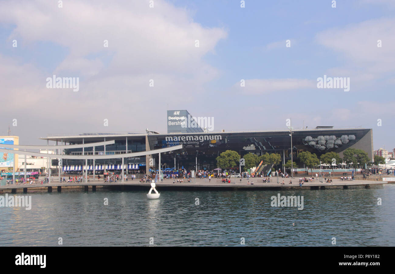 Maremagnum shopping centre Port Vell Barcelona Spain Stock Photo - Alamy