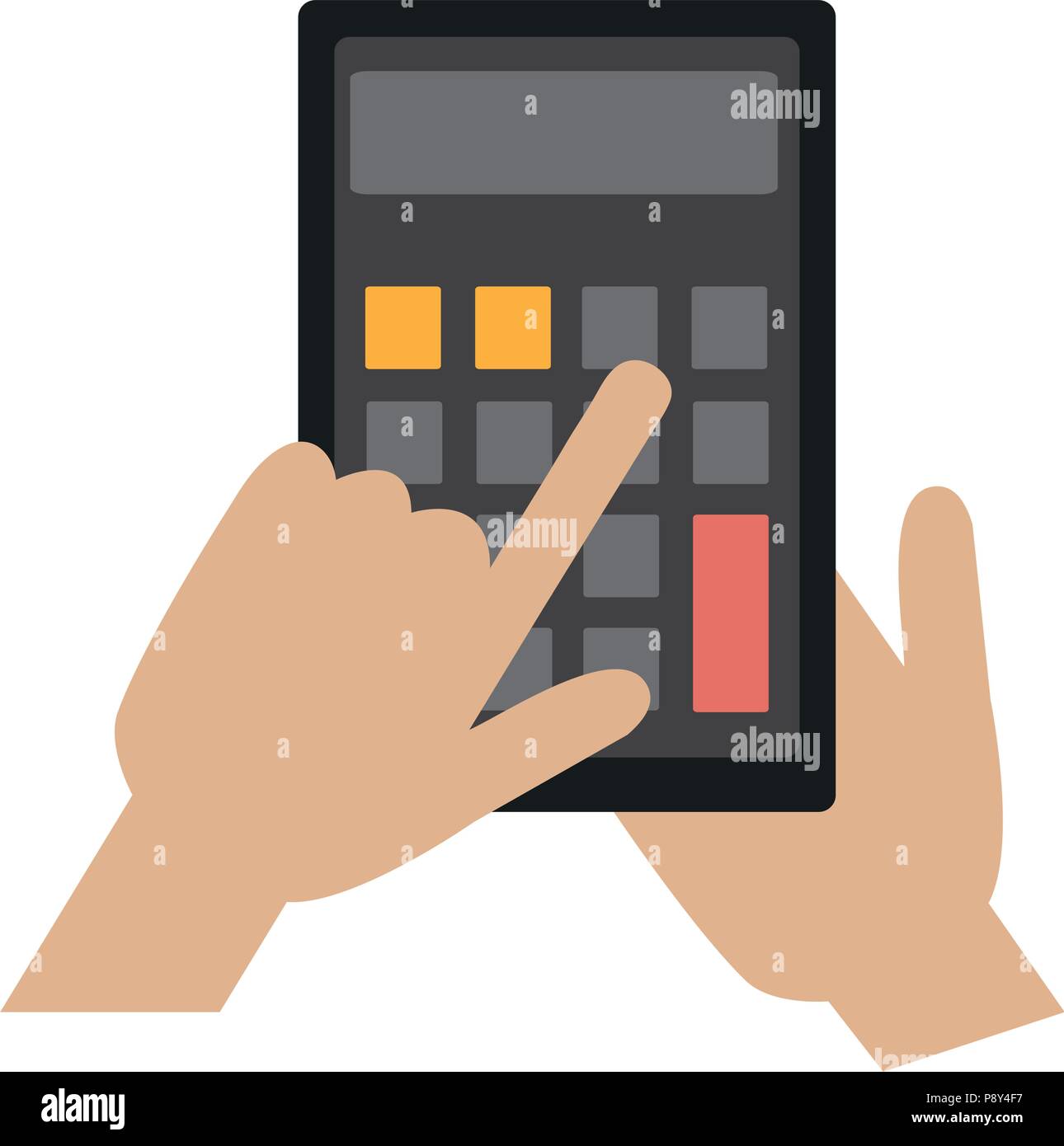 Calculation business hands design Stock Vector Images - Alamy