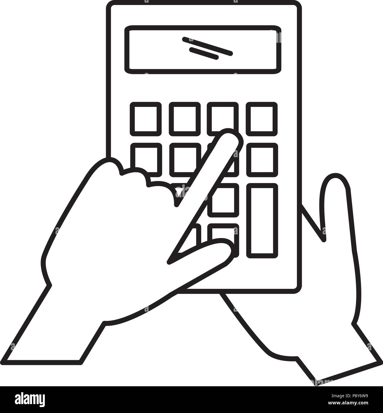Hands on calculation Black and White Stock Photos & Images - Alamy