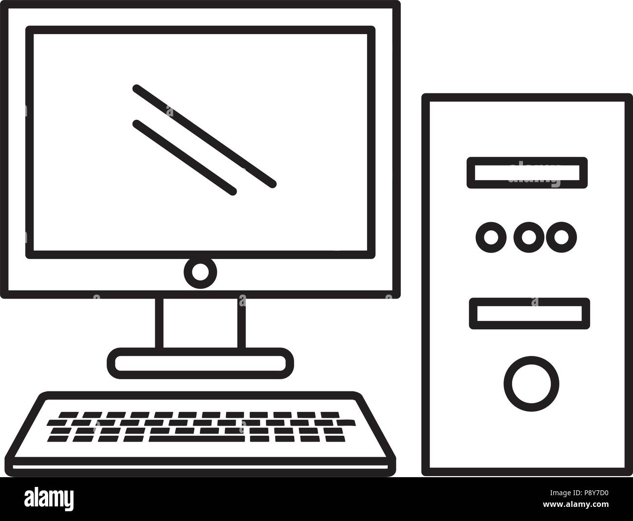 computer desktop isolated icon vector illustration design Stock Vector ...