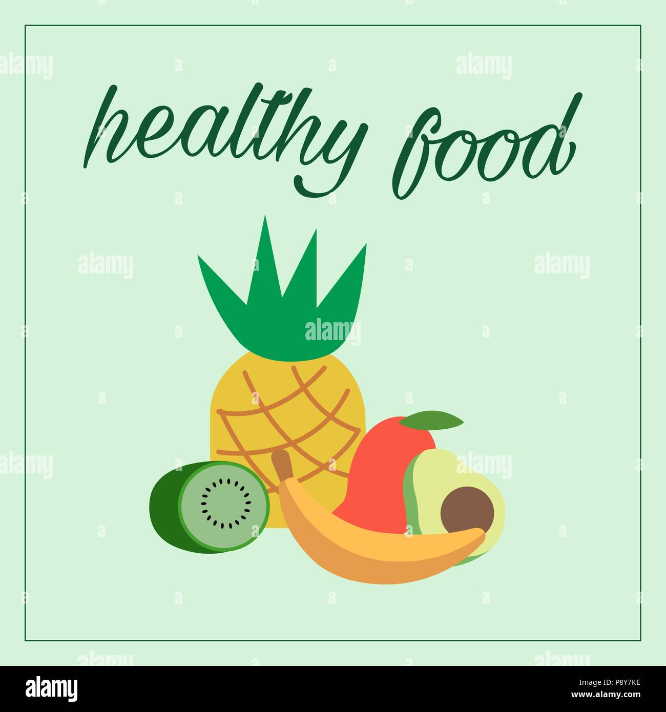 Vector image to illustrate the healthy food concept Stock Vector Image ...