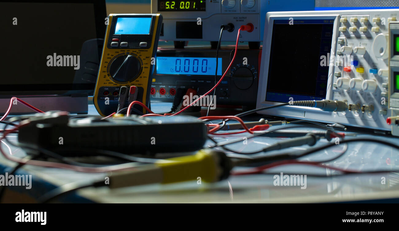 Electronic test equipment Stock Photo Alamy