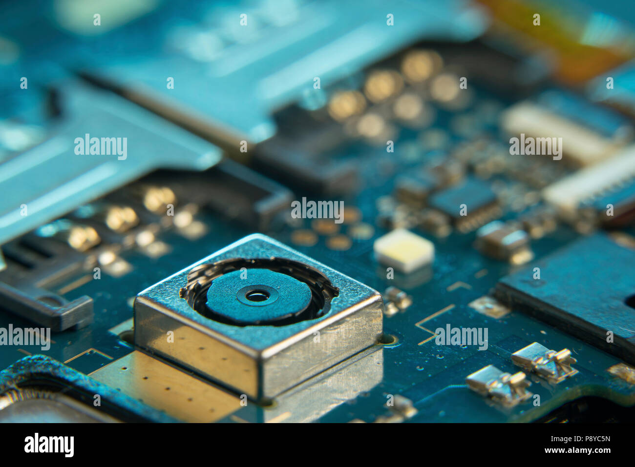 Mobile phone circuit board Stock Photo Alamy