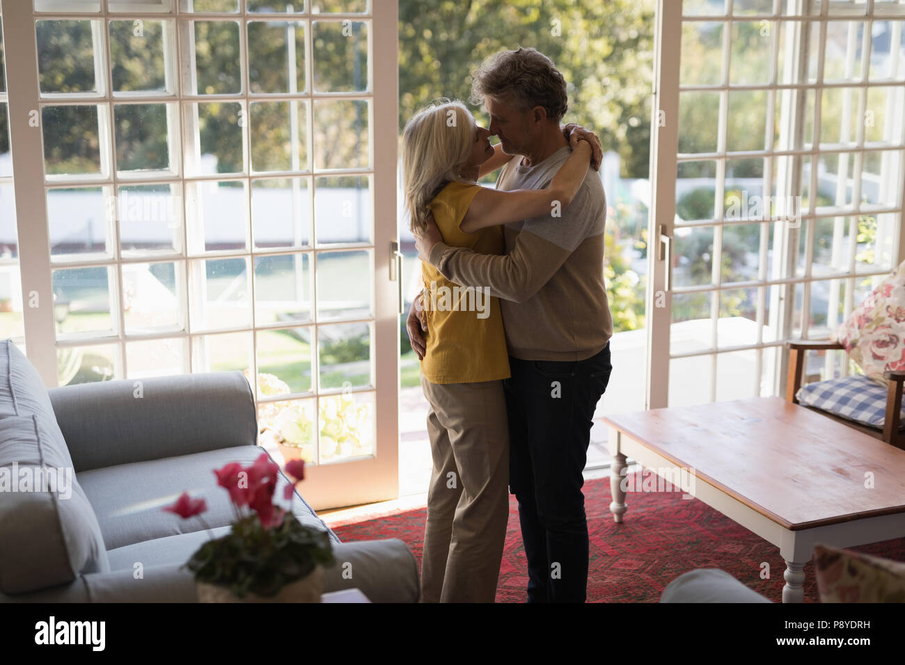 Romantic senior couple dancing together Stock Photo