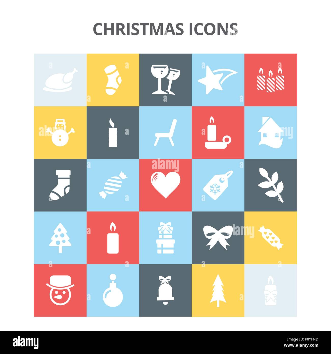 Christmas Icons. For web design and application interface, also useful ...