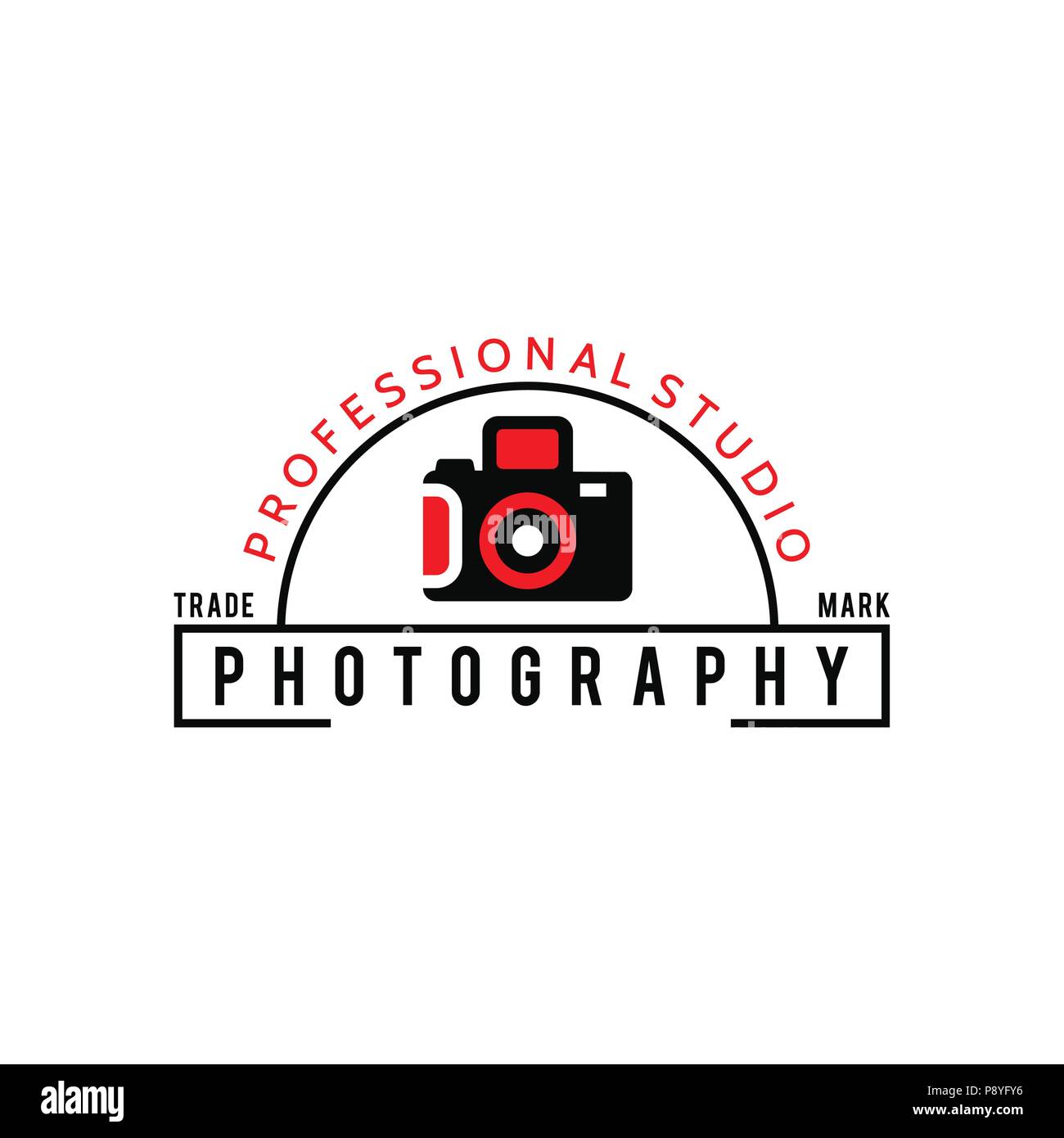 Vector Black and Red Icon for Photographer. Camera Icons. For web