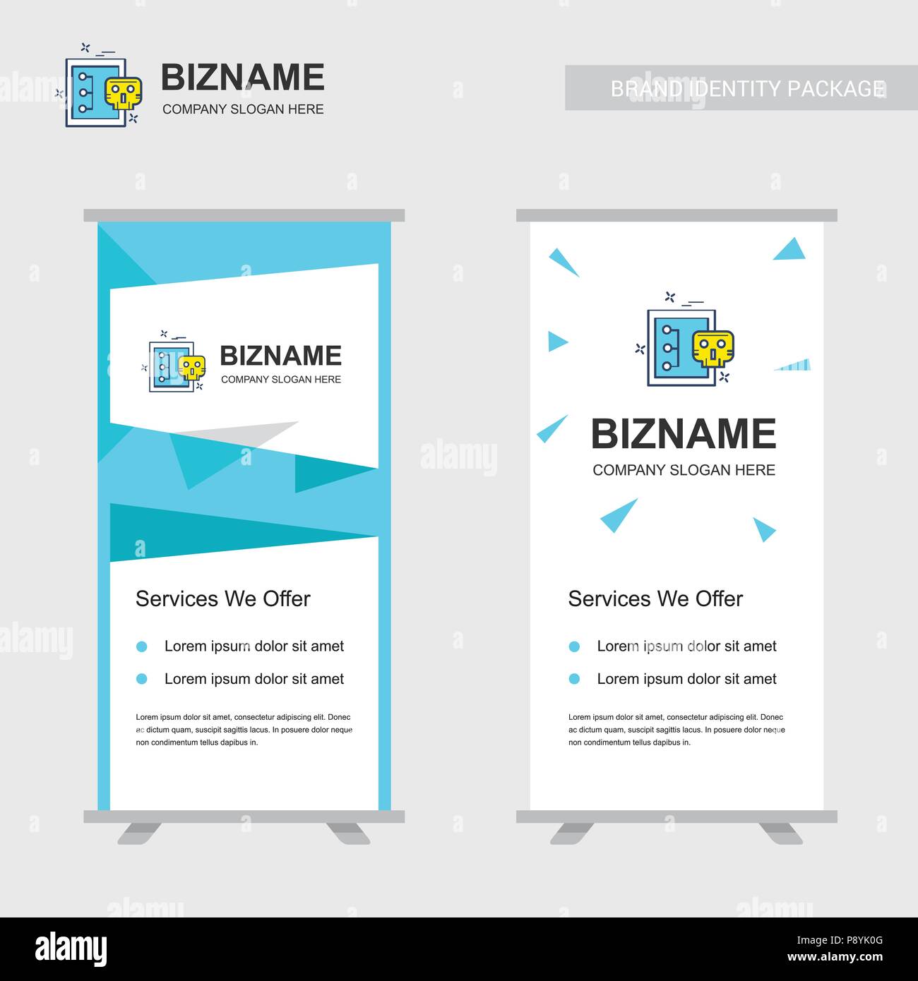 Company Ads Banner Design With Company Logo Vector For Web Design