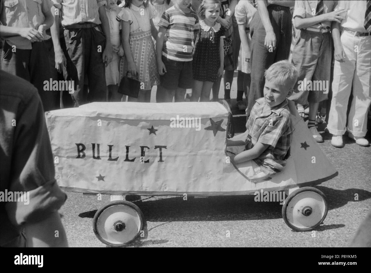 Soapbox Derby Race, July 4th Celebration, Salisbury, Maryland, USA, Jack Delano, Farm Security Administration, July 1940 Stock Photo