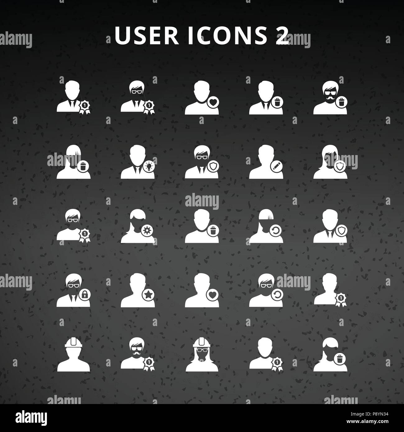 User Icons. For web design and application interface, also useful for ...