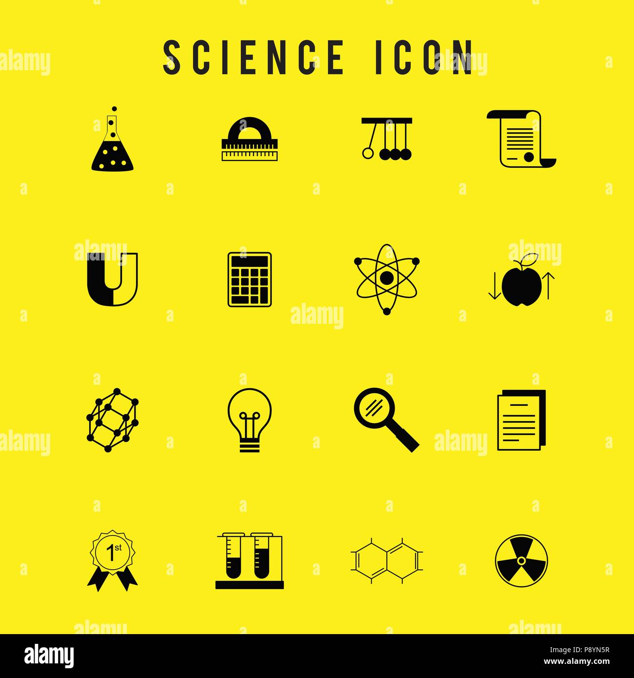 Science Icon set. For web design and application interface, also useful ...
