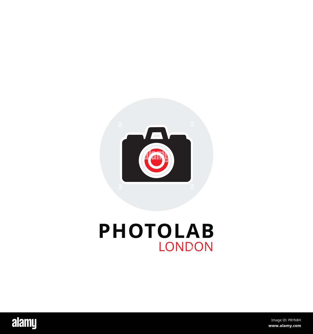 Vector Black and Red Icon for Photographer. Camera Icons. For web