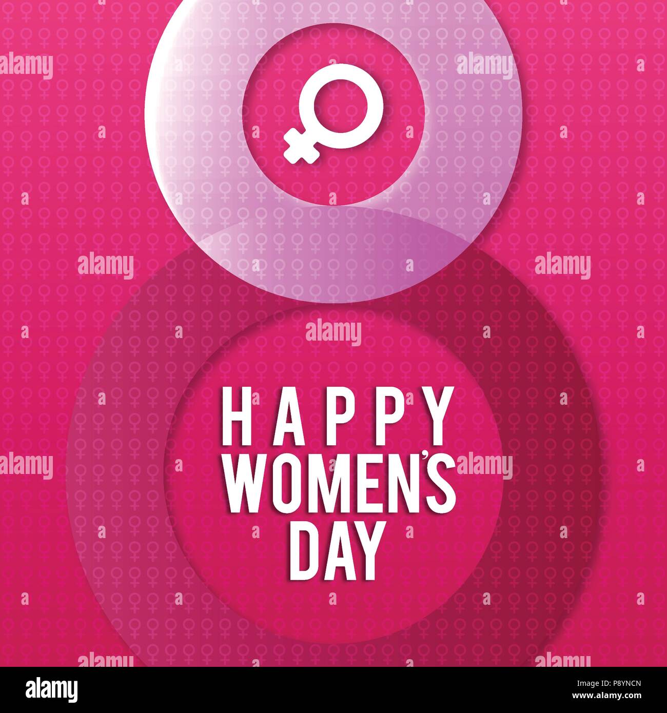 Happy Women's day vector with pink pattern background. For web design ...