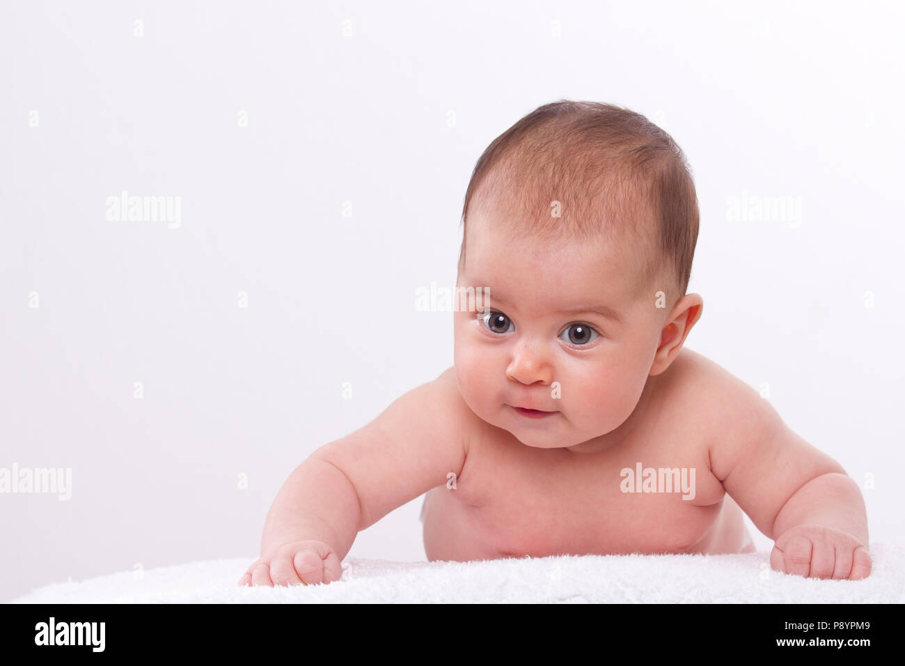 Cute baby portrait close up baby Stock Photo