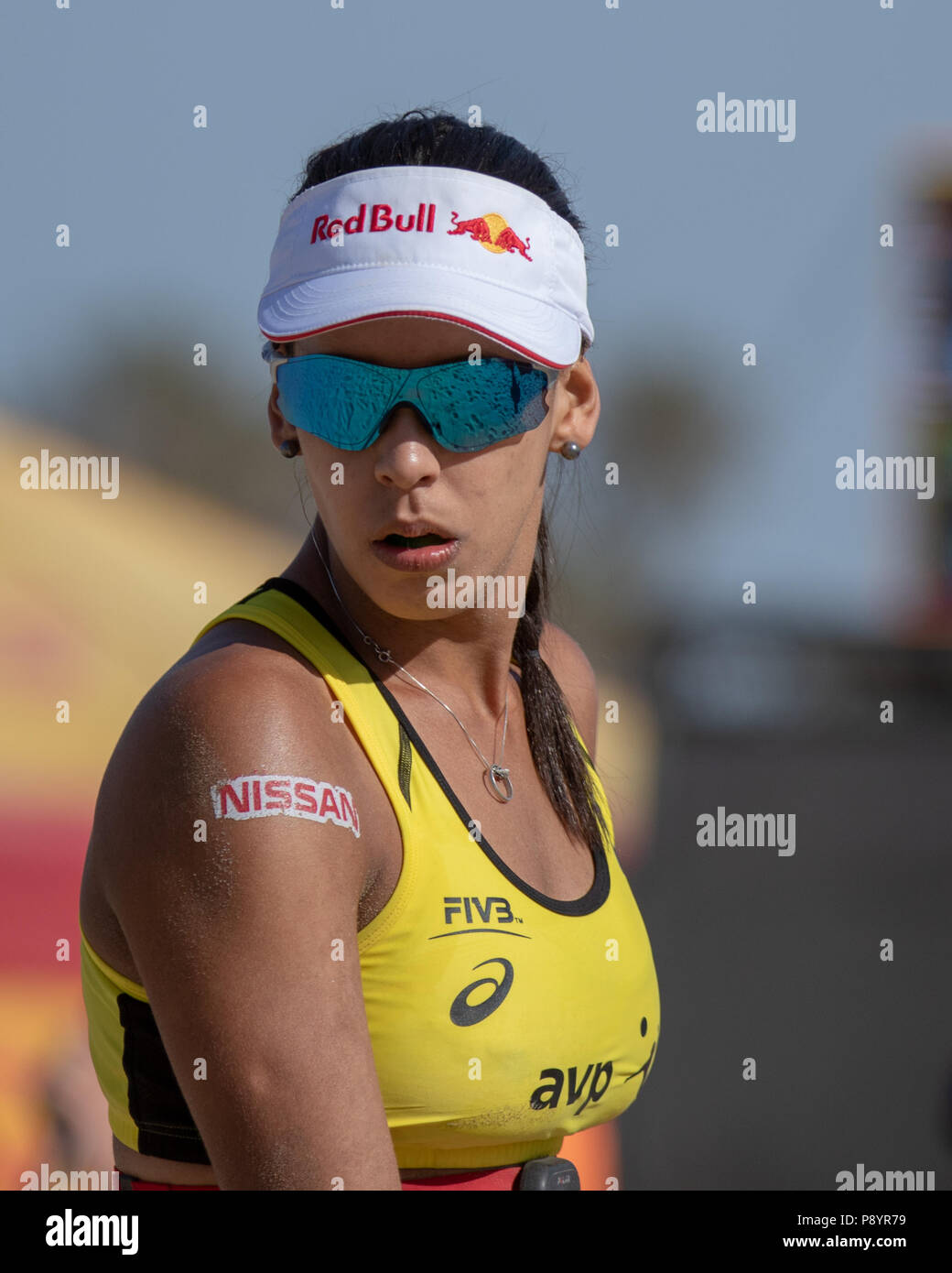The sand reflects in the sunglasses of Eduarda Duda Lisboa at
