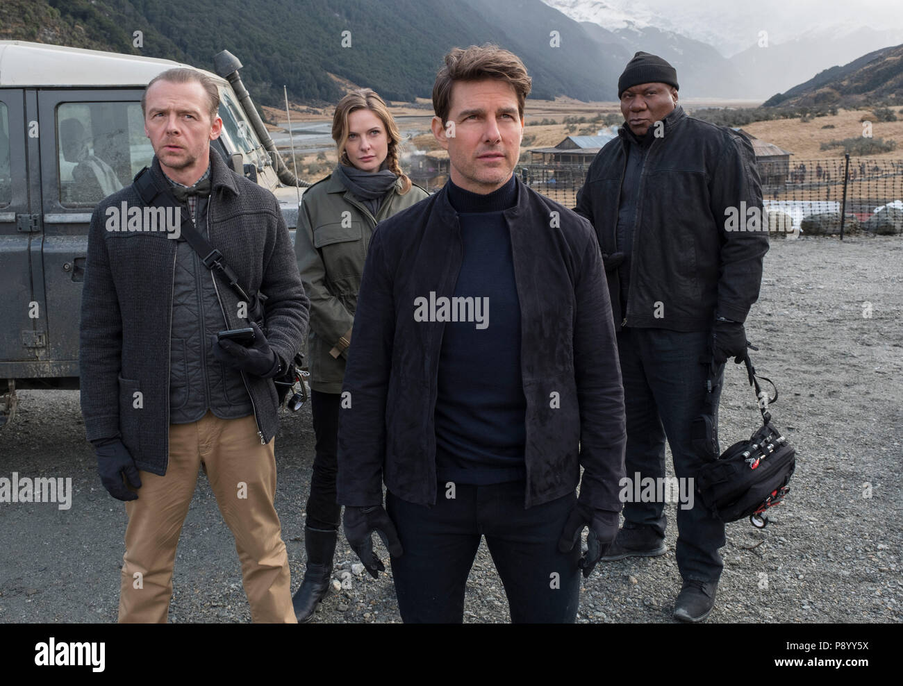 RELEASE DATE: July 27, 2018 TITLE: Mission: Impossible - Fallout STUDIO: Paramount Pictures DIRECTOR: Christopher McQuarrie PLOT: Ethan Hunt and his IMF team, along with some familiar allies, race against time after a mission gone wrong. STARRING: SIMON PEGG as Benji Dunn, REBECCA FERGUSON as Ilsa Faust, TOM CRUISE as Ethan Hunt and VING RHAMES as Luther Stickell. (Credit Image: © Paramount Pictures/Entertainment Pictures) Stock Photo