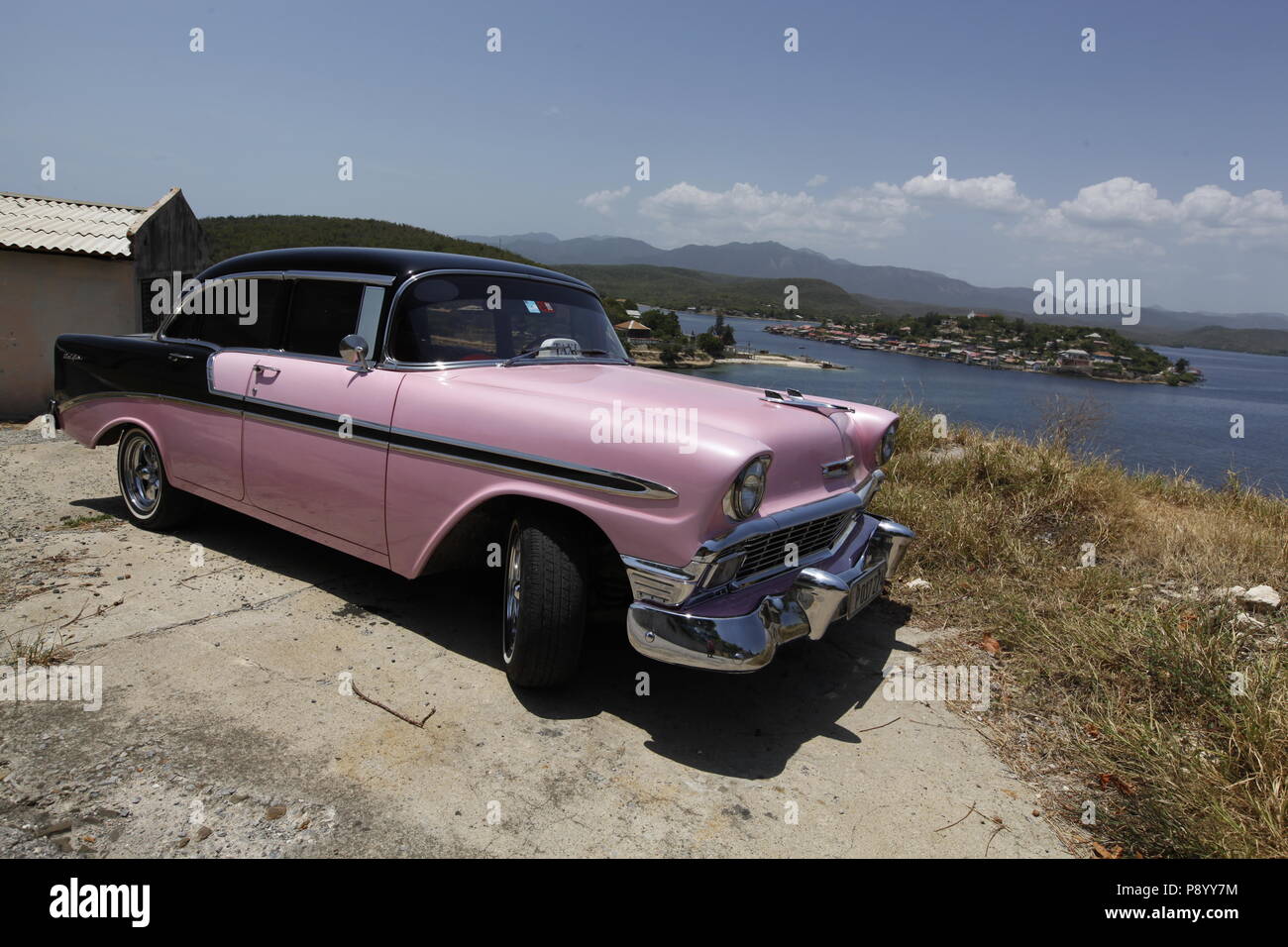 Classic Cuban Cars - Cuba Stock Photo