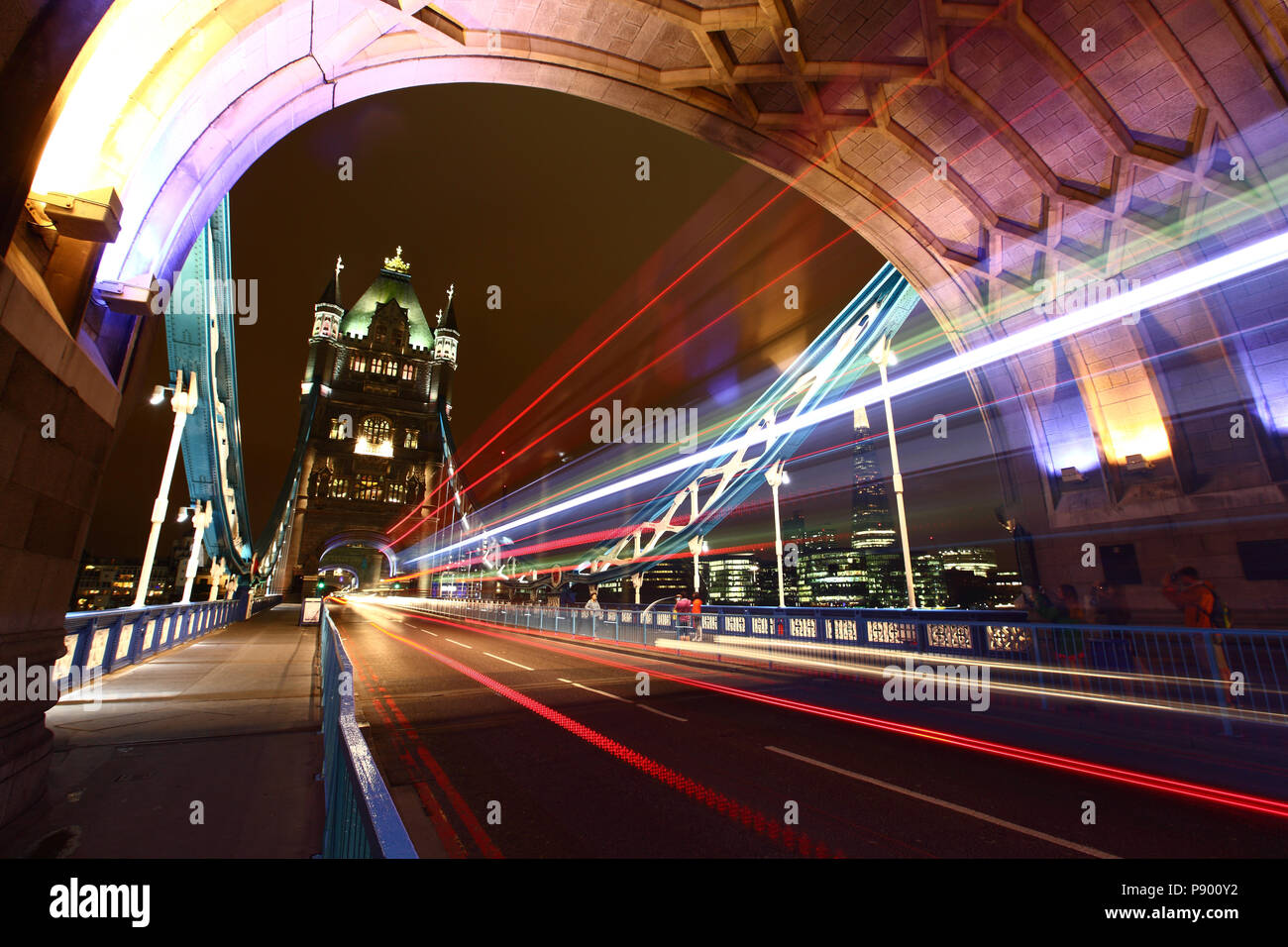 Long exposure at Tower Bridge, London. Stock Photo
