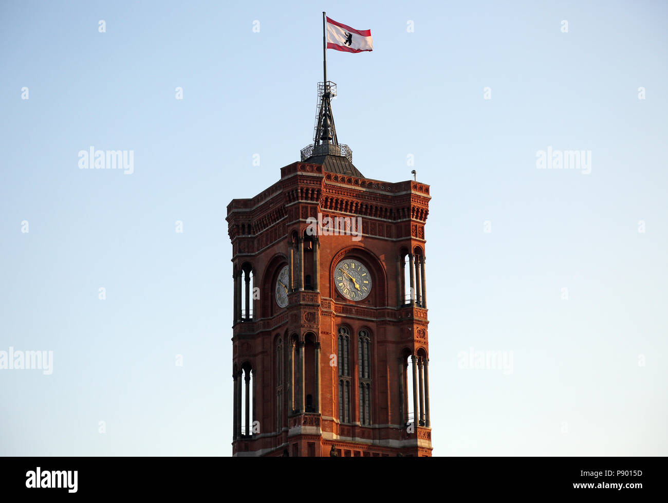 Berlin, Germany, the Red Town Hall Stock Photo