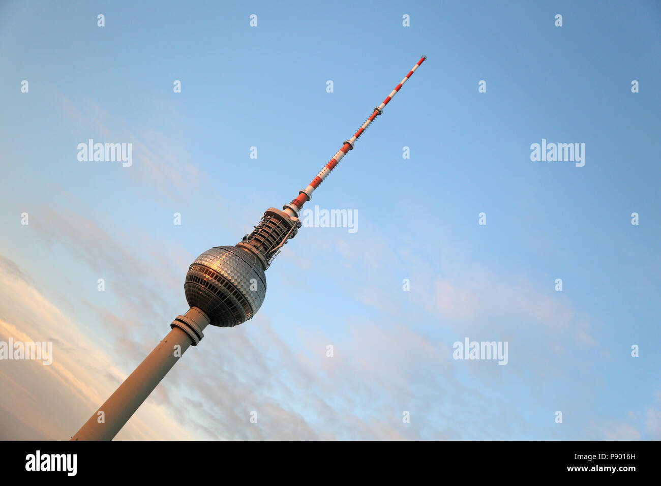 Berlin, Germany, the Berlin TV tower in the morning Stock Photo