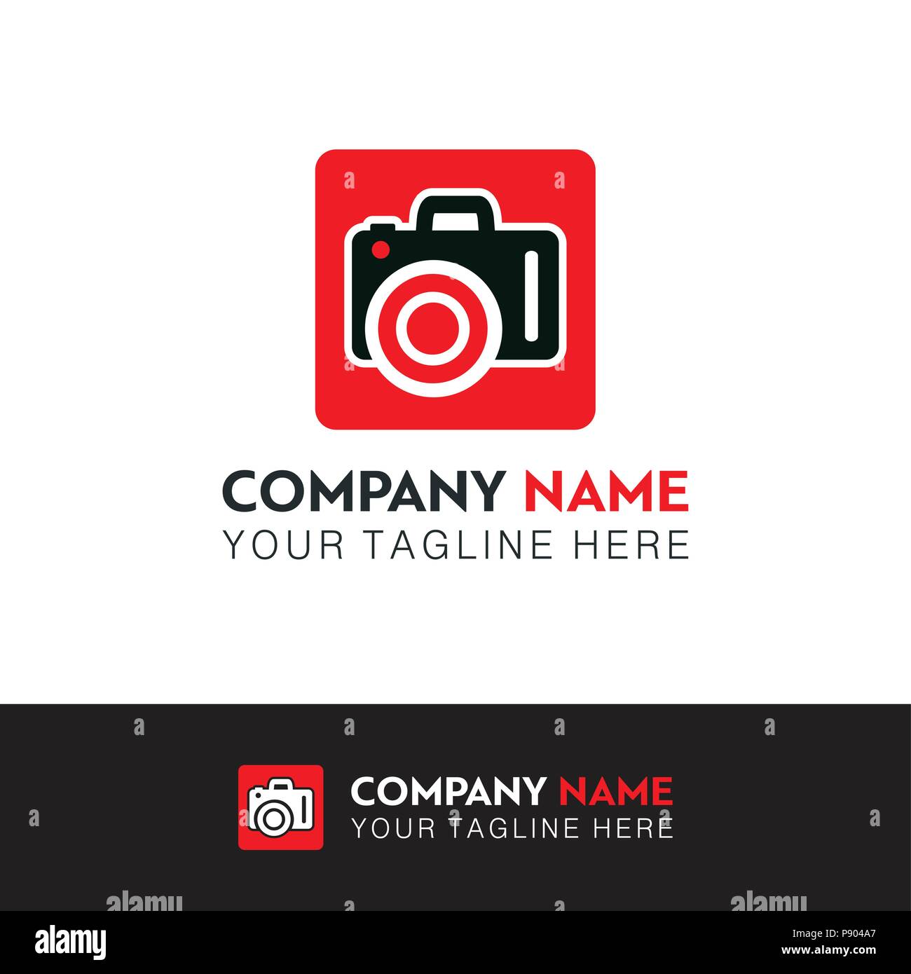 Vector Black and Red Icon for Photographer. Camera Icons. For web