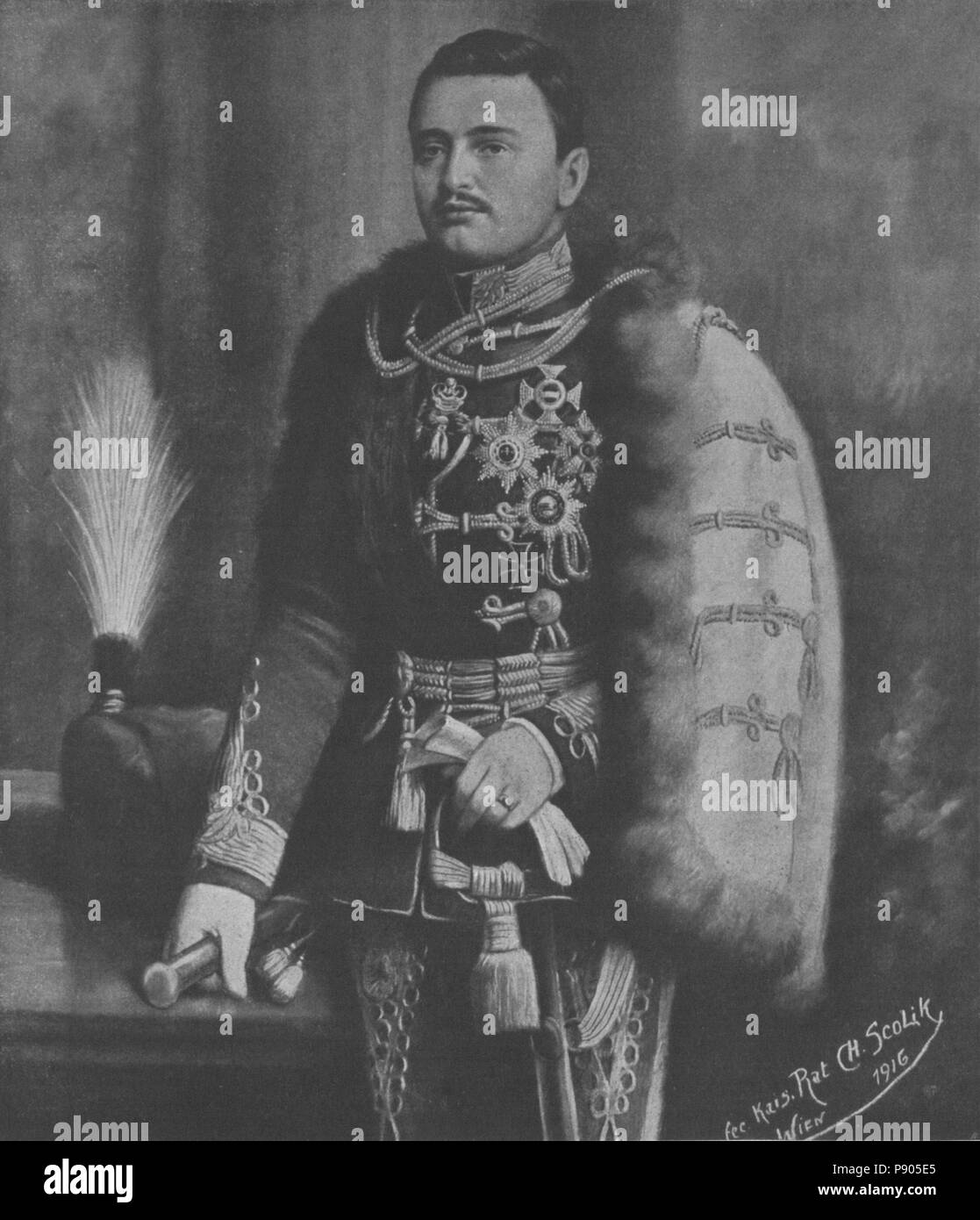 356 Kaiser Karl I. in ungarischer Feldmarschall-Uniform 1916 Ch. Scolik  Stock Photo - Alamy