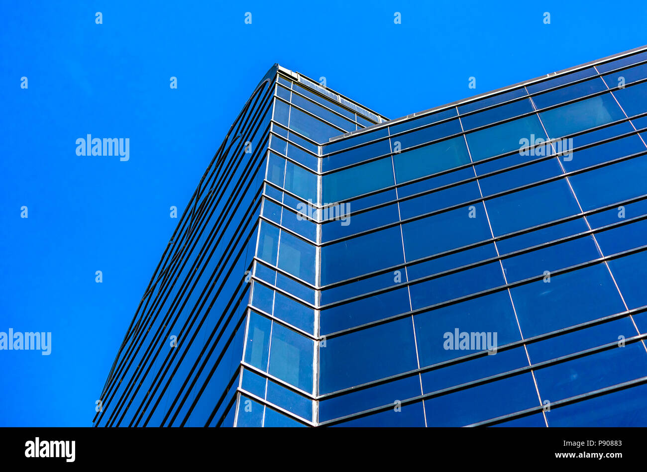 Abstract blue glass building in downtown Provo Stock Photo Alamy
