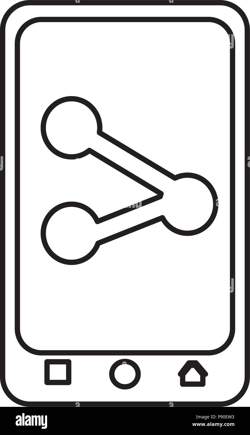 smartphone device with share symbol vector illustration design Stock ...