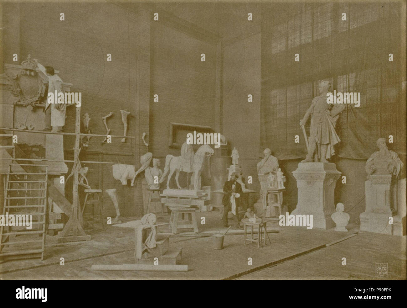 350 Johannes Boese in seinem Atelier, 1898 Stock Photo