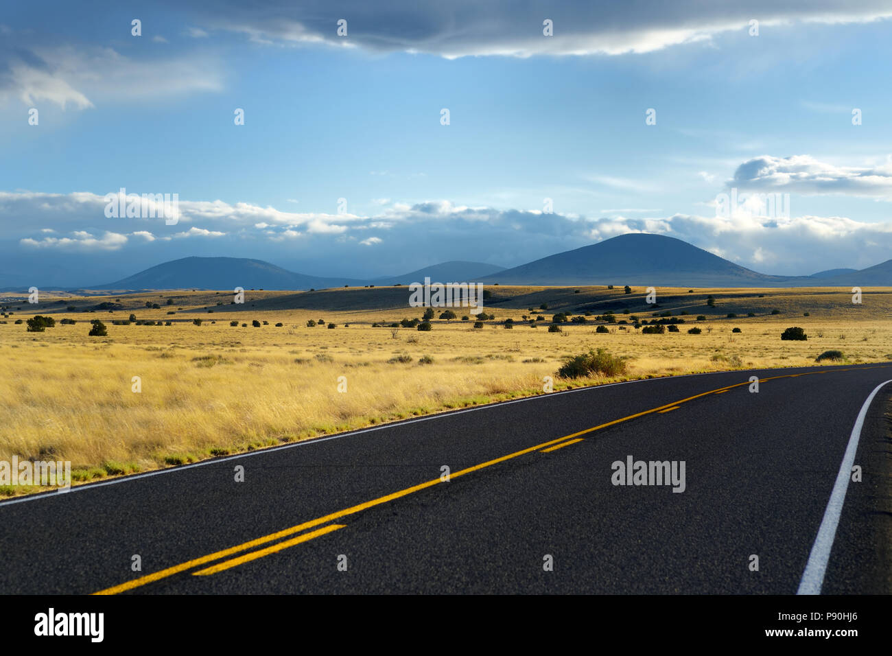 Beautiful endless wavy road in Arizona desert, USA Stock Photo Alamy