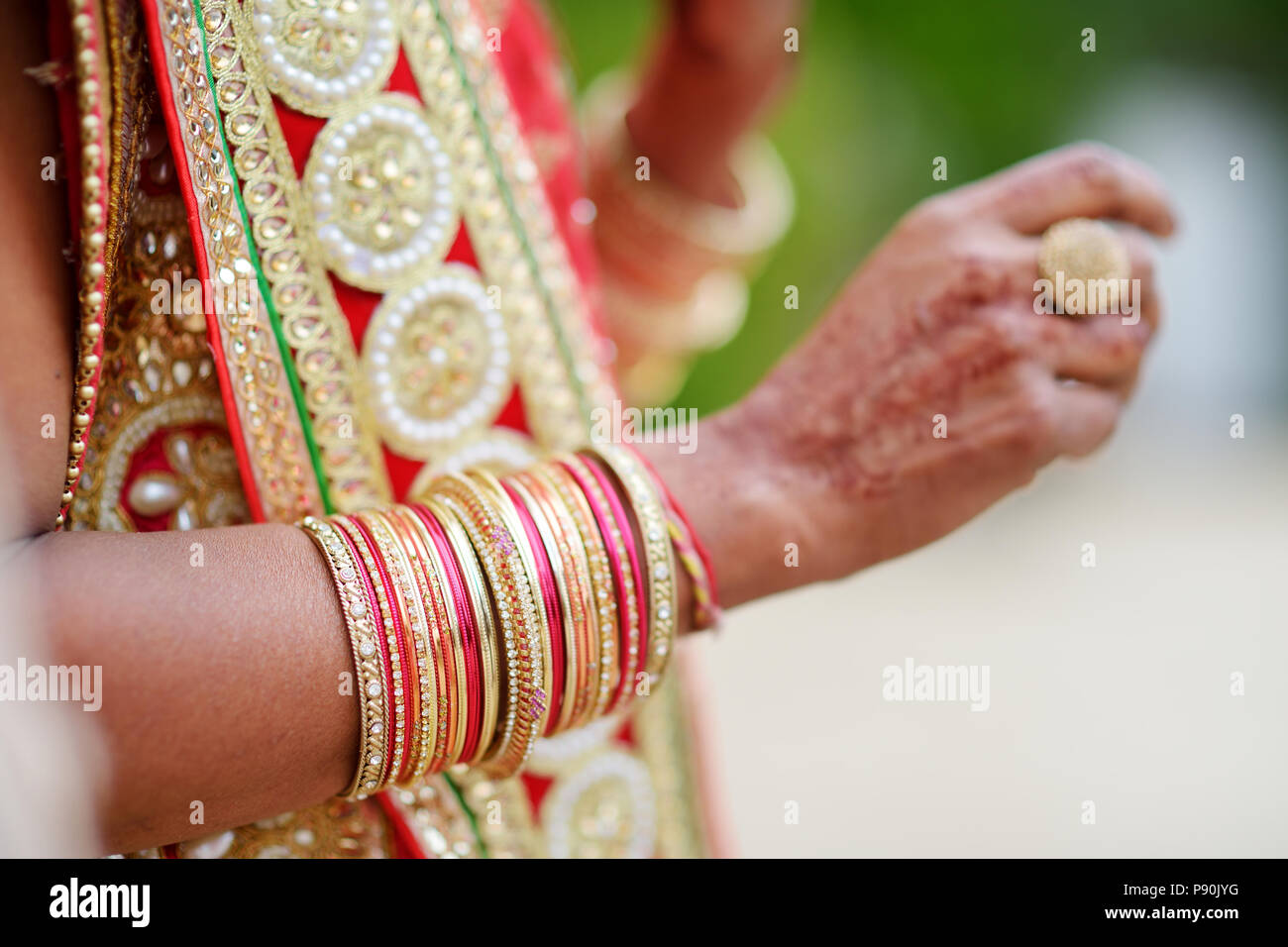 Amazing hindu wedding ceremony. Details of traditional indian wedding