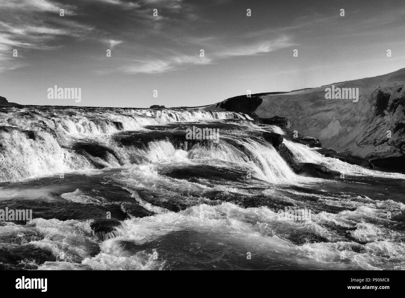 The Waterfalls of Gullfoss Stock Photo