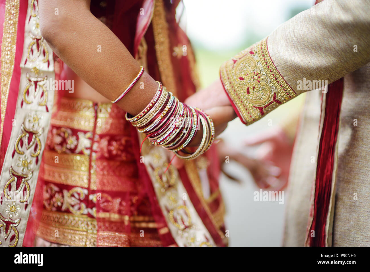 Amazing hindu wedding ceremony. Details of traditional indian wedding