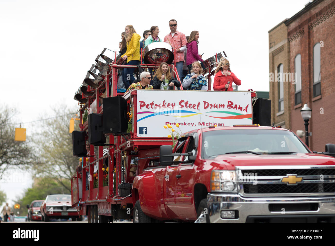 Holland, Michigan, USA May 12, 2018 Members of Petoskey Steel Drum
