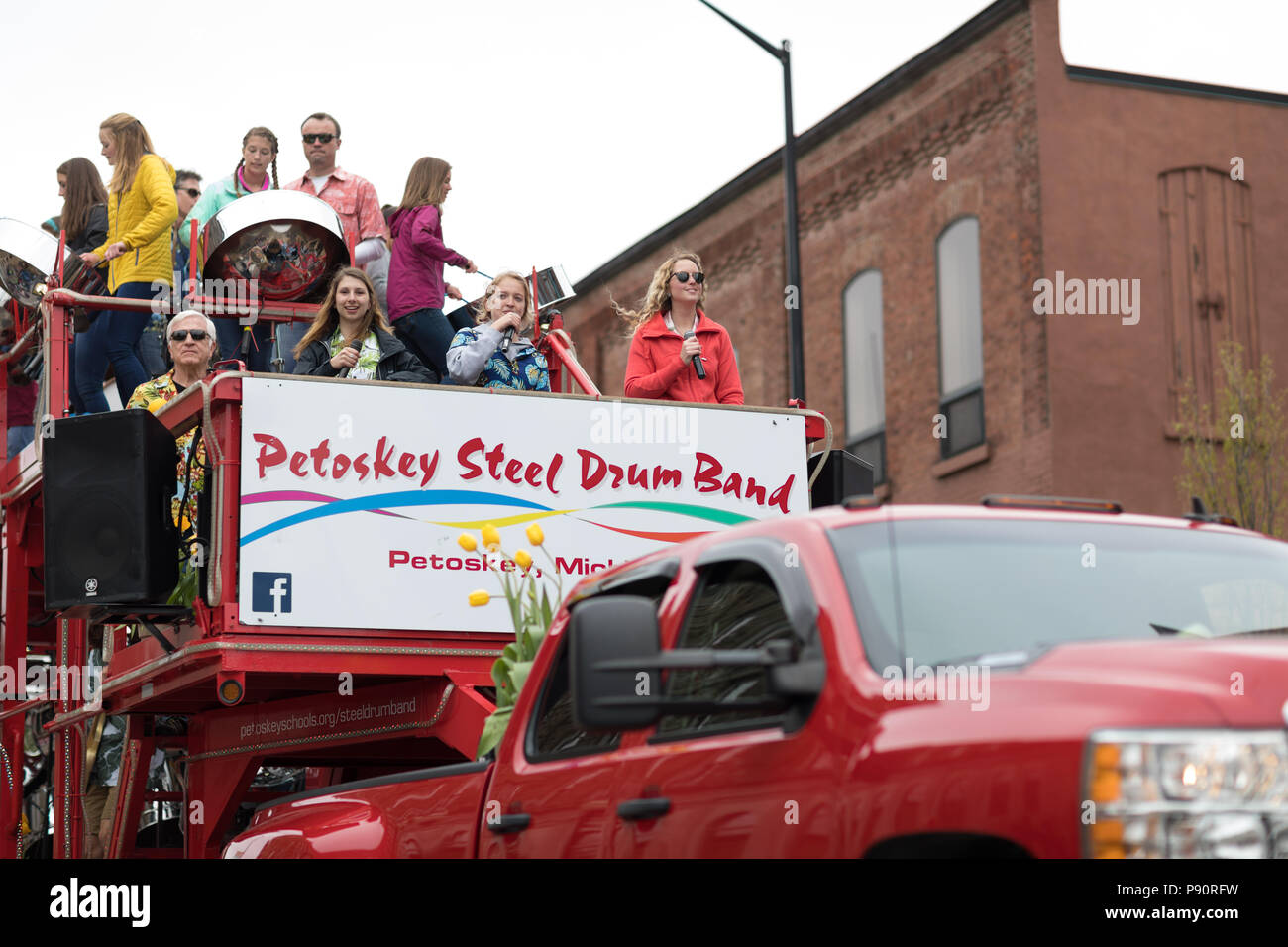 Holland, Michigan, USA May 12, 2018 Members of Petoskey Steel Drum