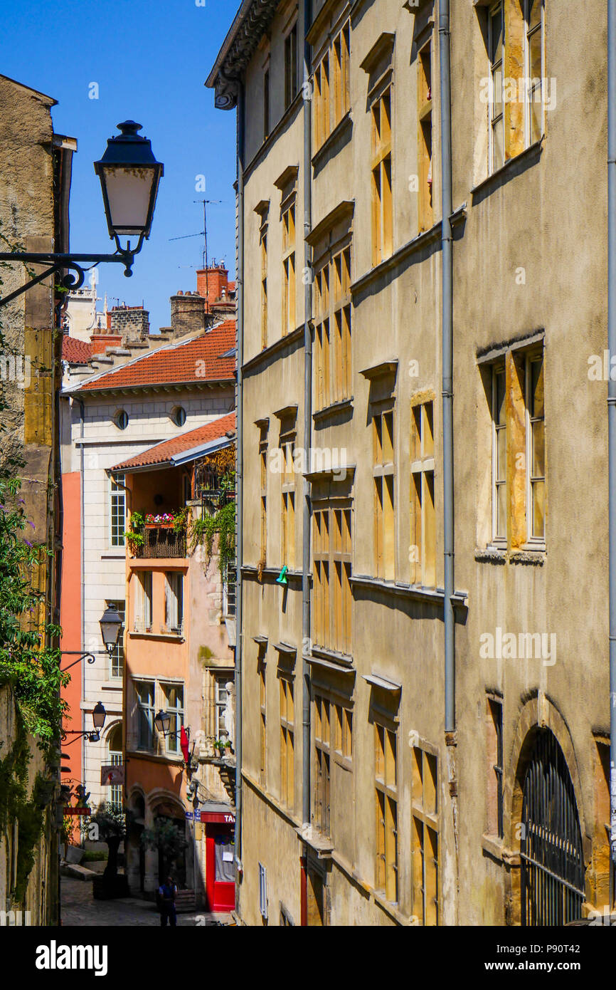 SaintJean historical district Lyon, France Stock Photo Alamy