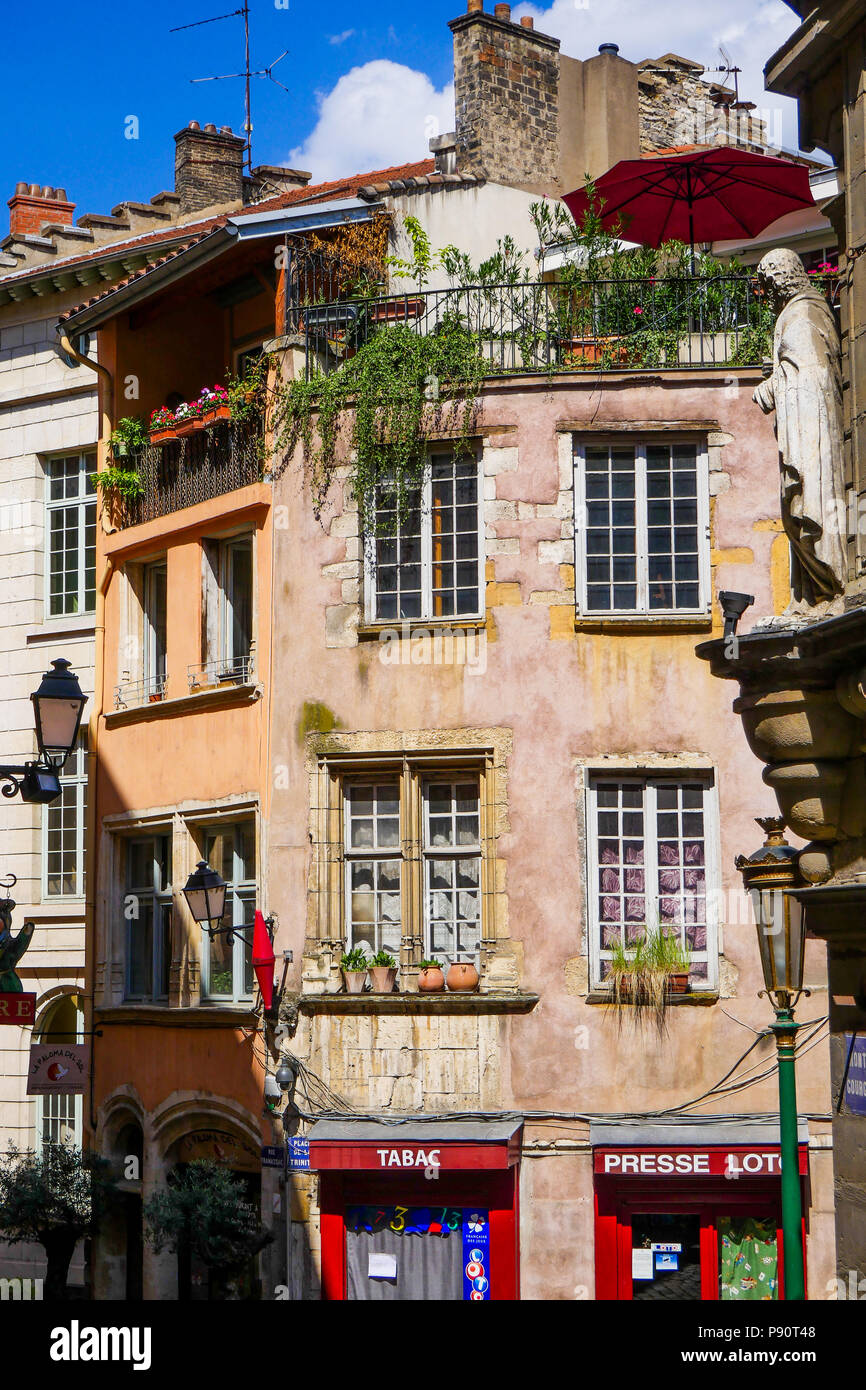 SaintJean historical district Lyon, France Stock Photo Alamy