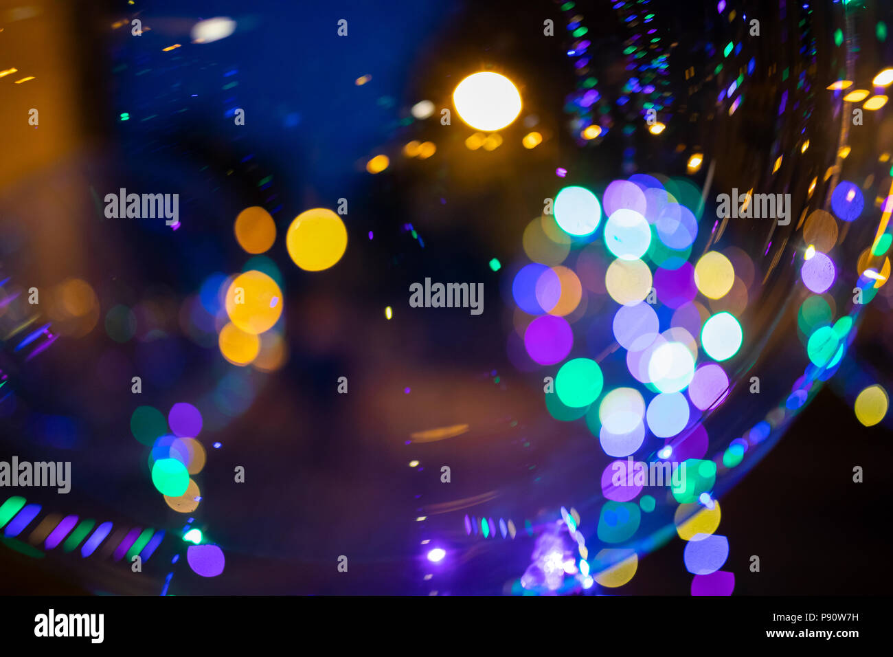 vivid lights at night