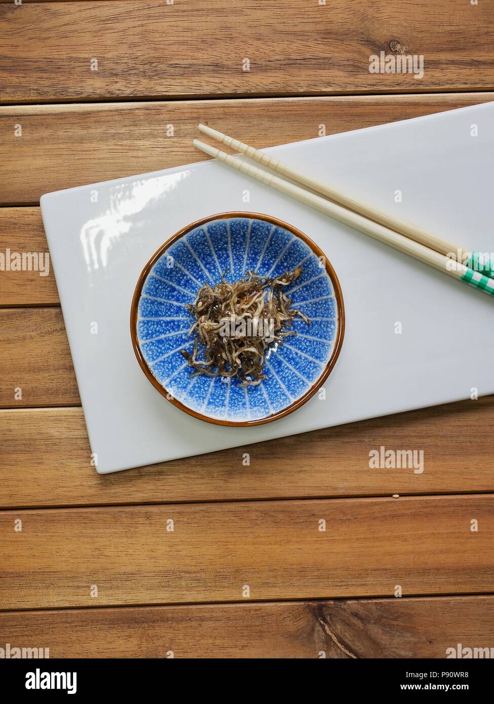 Korean food Stirfried anchovies Stock Photo Alamy