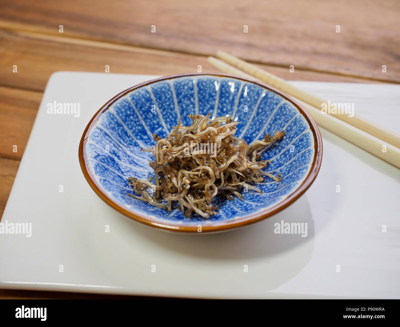 Korean food Stirfried anchovies Stock Photo Alamy