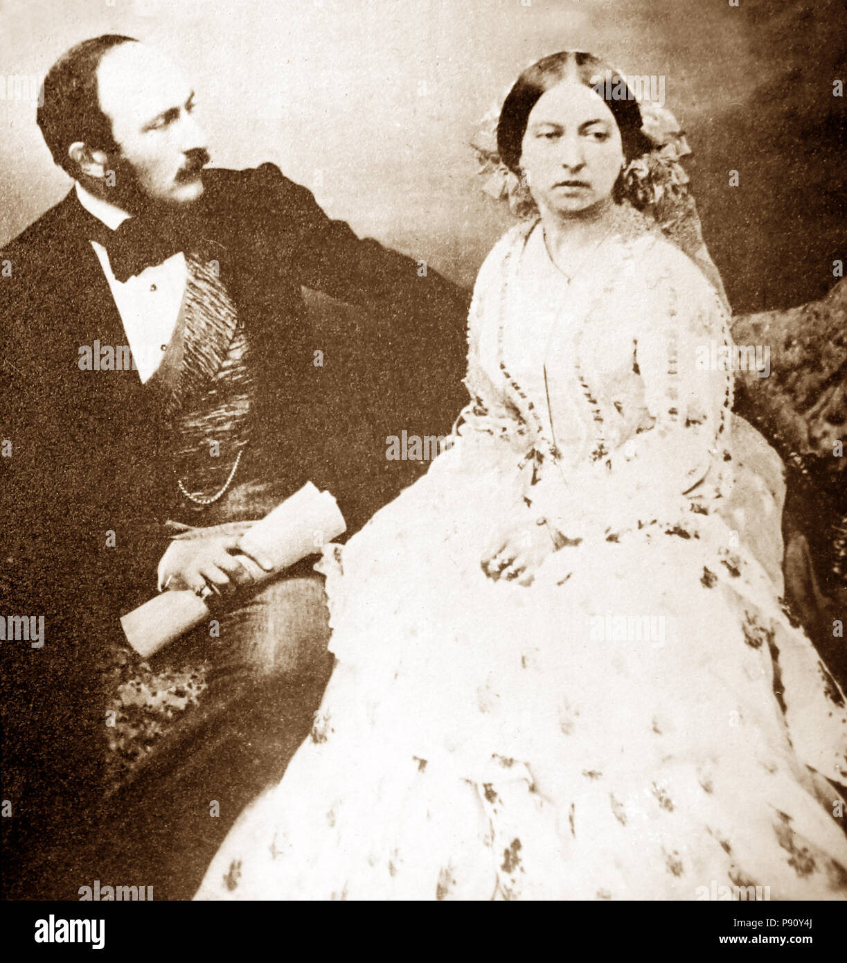 Queen Victoria and Prince Albert Stock Photo