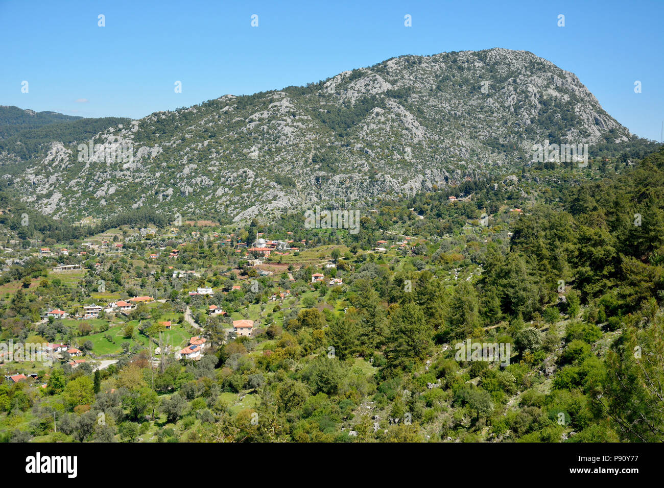 Bayir View over Bayir village near Marmaris resort town in Turkey Stock Photo ...