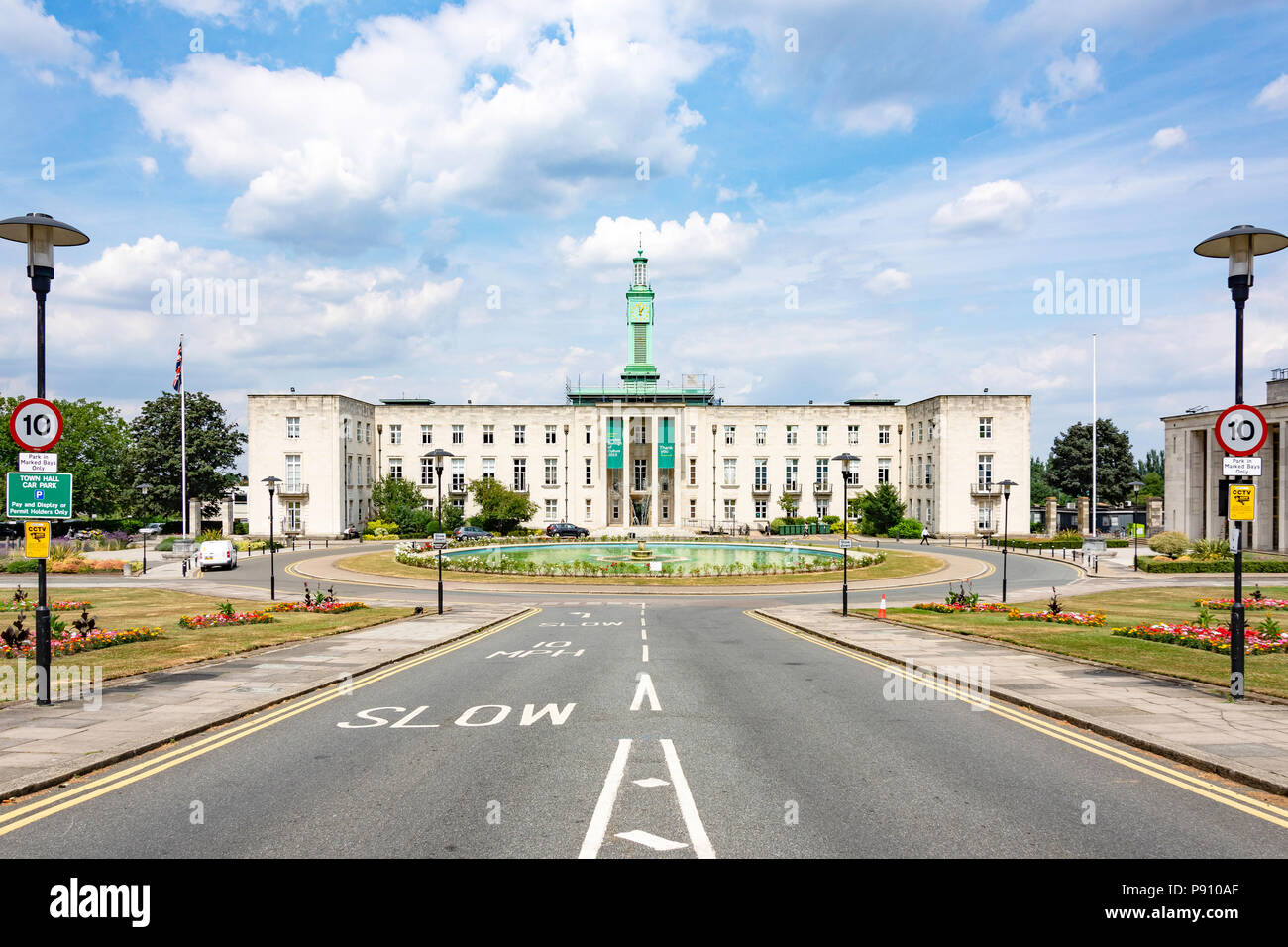 Waltham Forest Town Hall, Forest Road, Walthamstow, London Borough of Waltham Forest, Greater London, England, United Kingdom Stock Photo