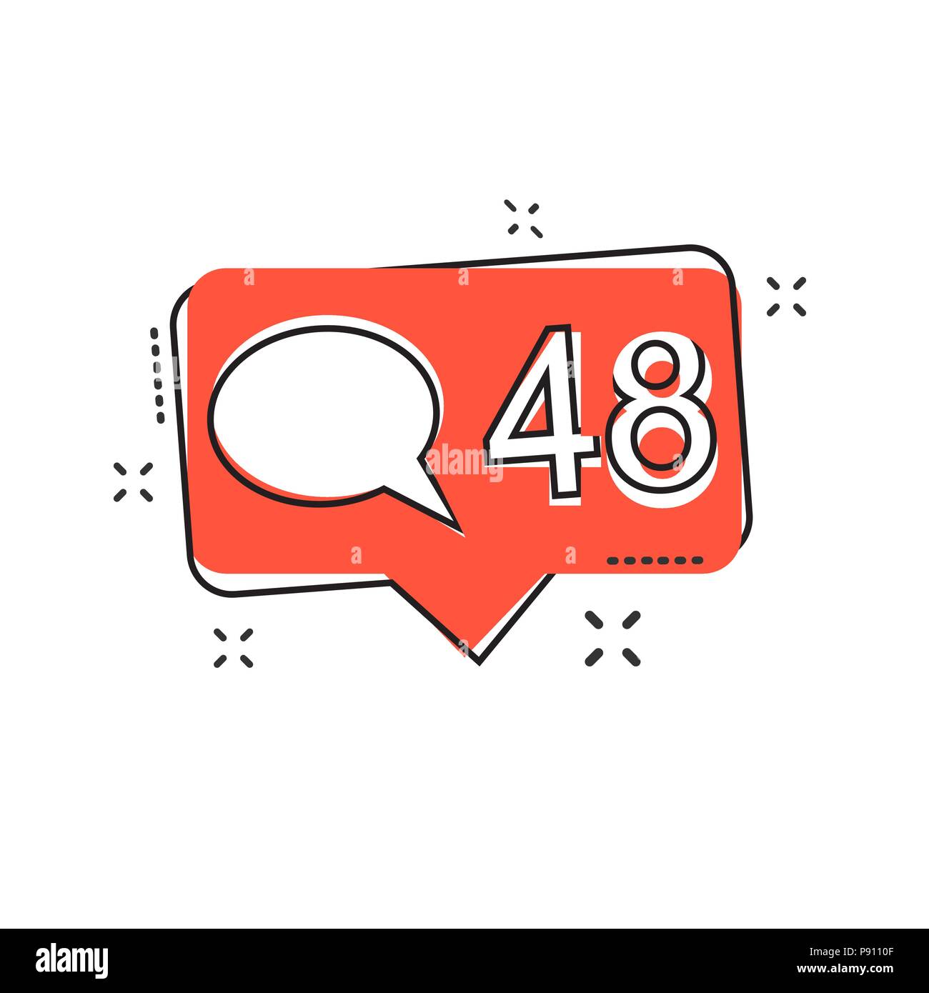 Vector cartoon like, comment, follower icon in comic style. Subscribe ...