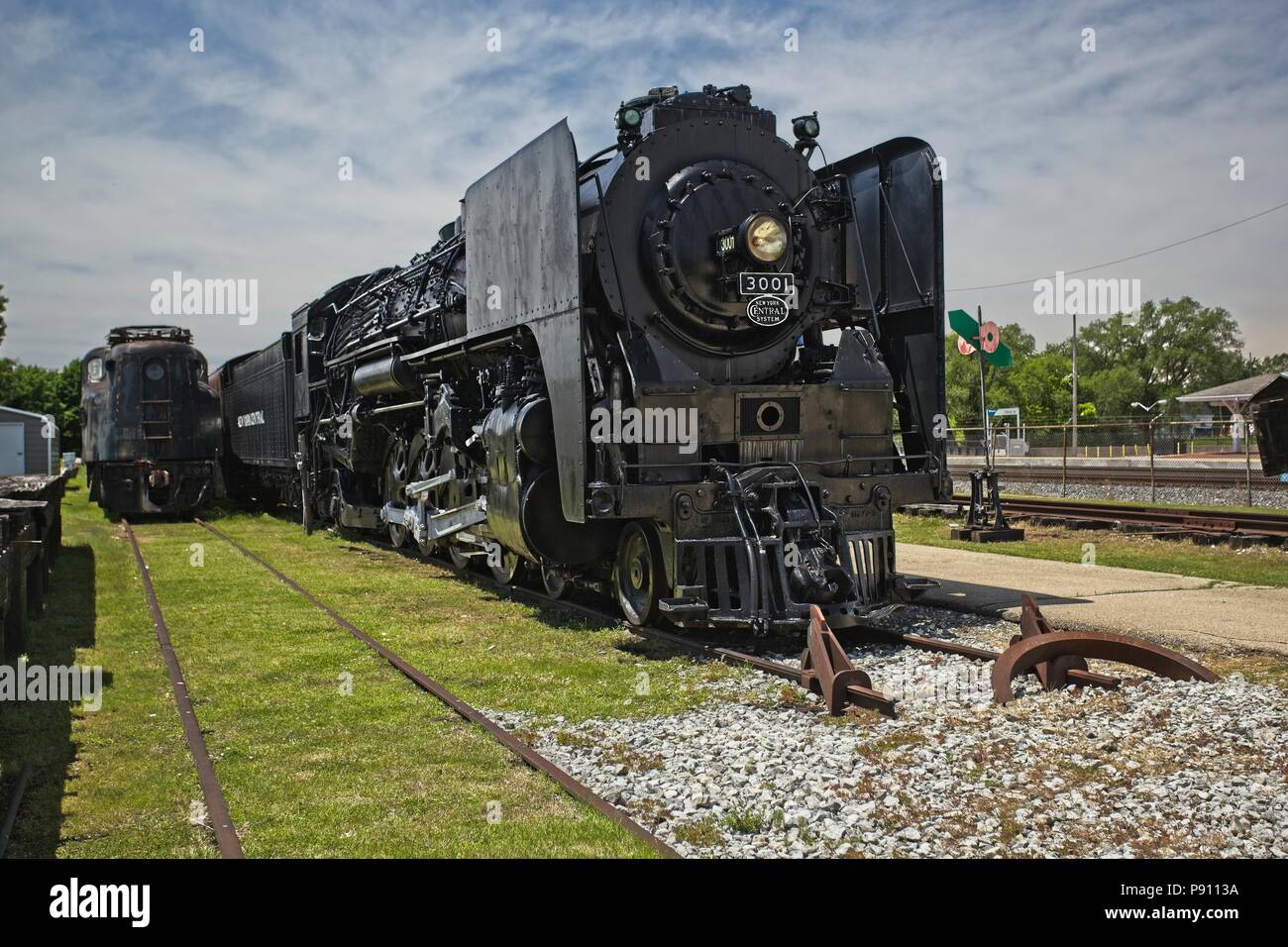 Restored New York central 4-8-2 Mohawk steam locomotive Restored New York central 4-8-2 Mohawk steam locomotive