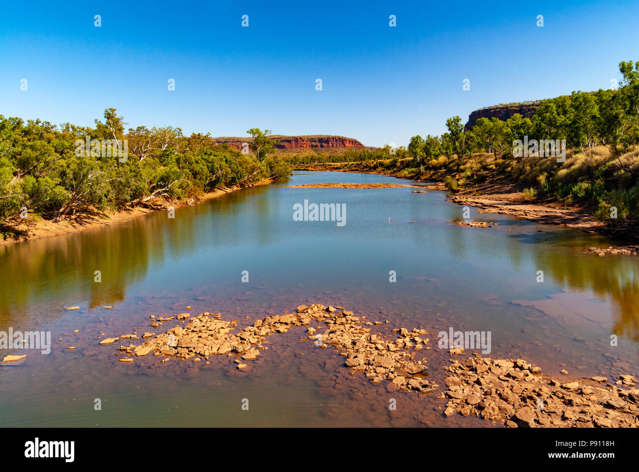 VICTORIA RIVER, JUDBARRA  NATIONAL PARK,  GREGORY NATIONAL PARK, NORTHERN TERRITORIES, AUSTRALIA Stock Photo