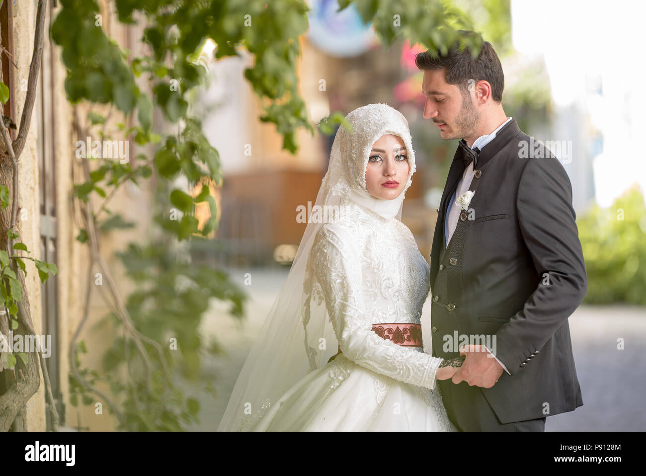 Muslim Bride And Groom Islamic Wedding Ceremony Middle Easterner