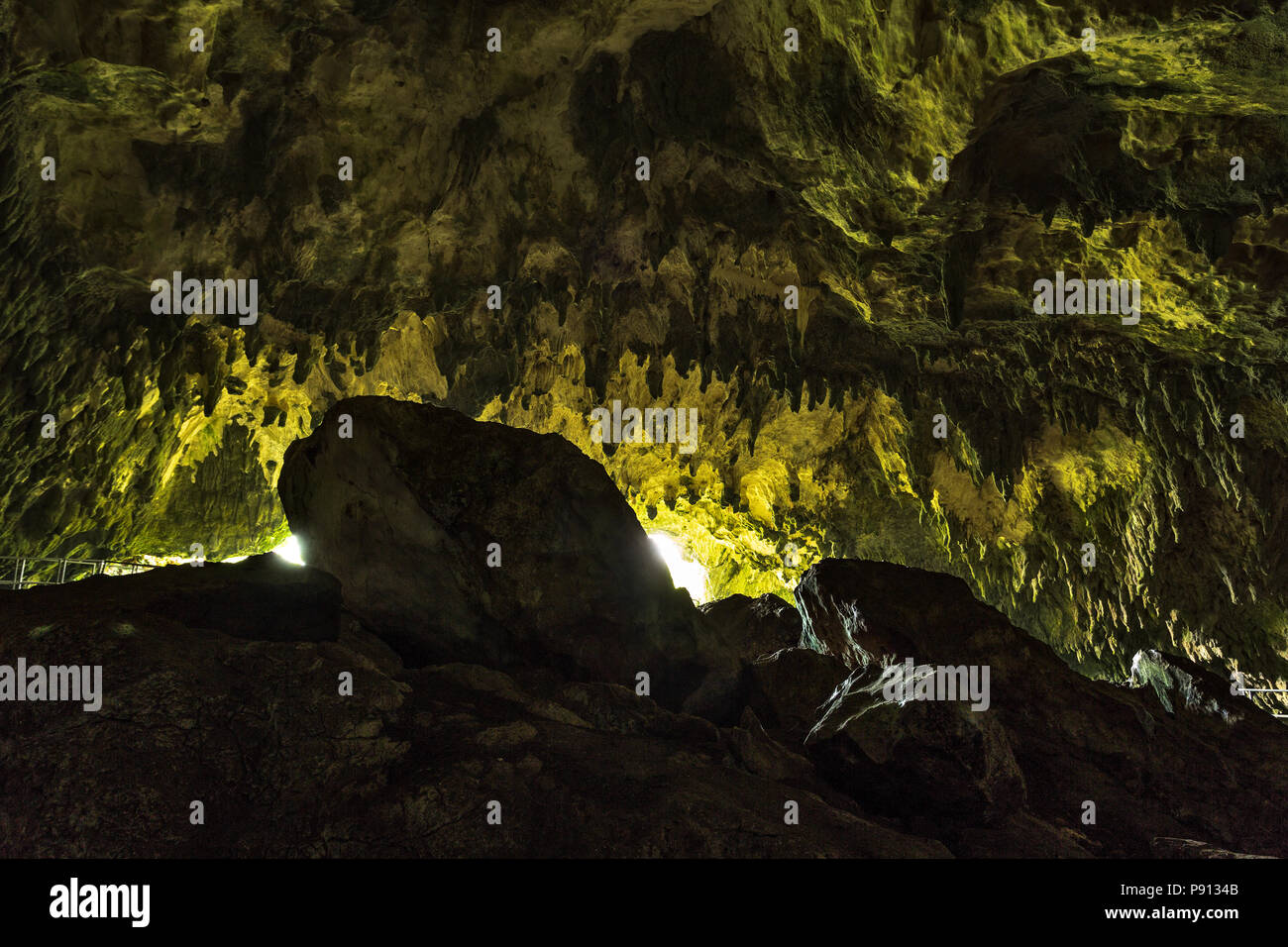 Grotta del Colle, prehistoric cave. .Abruzzo Stock Photo