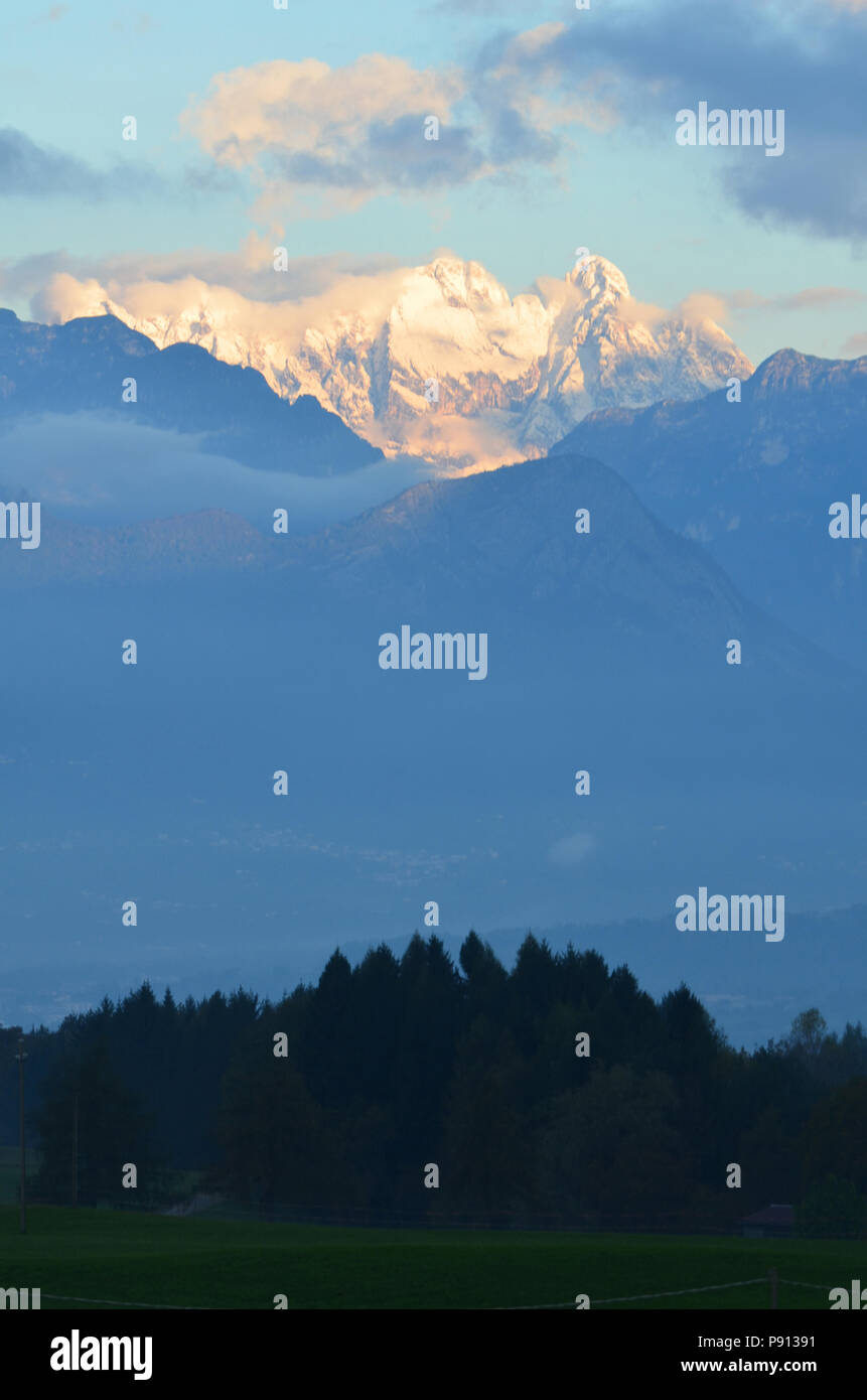 Large and beautiful Dolomite mountains in northern Italy Stock Photo ...