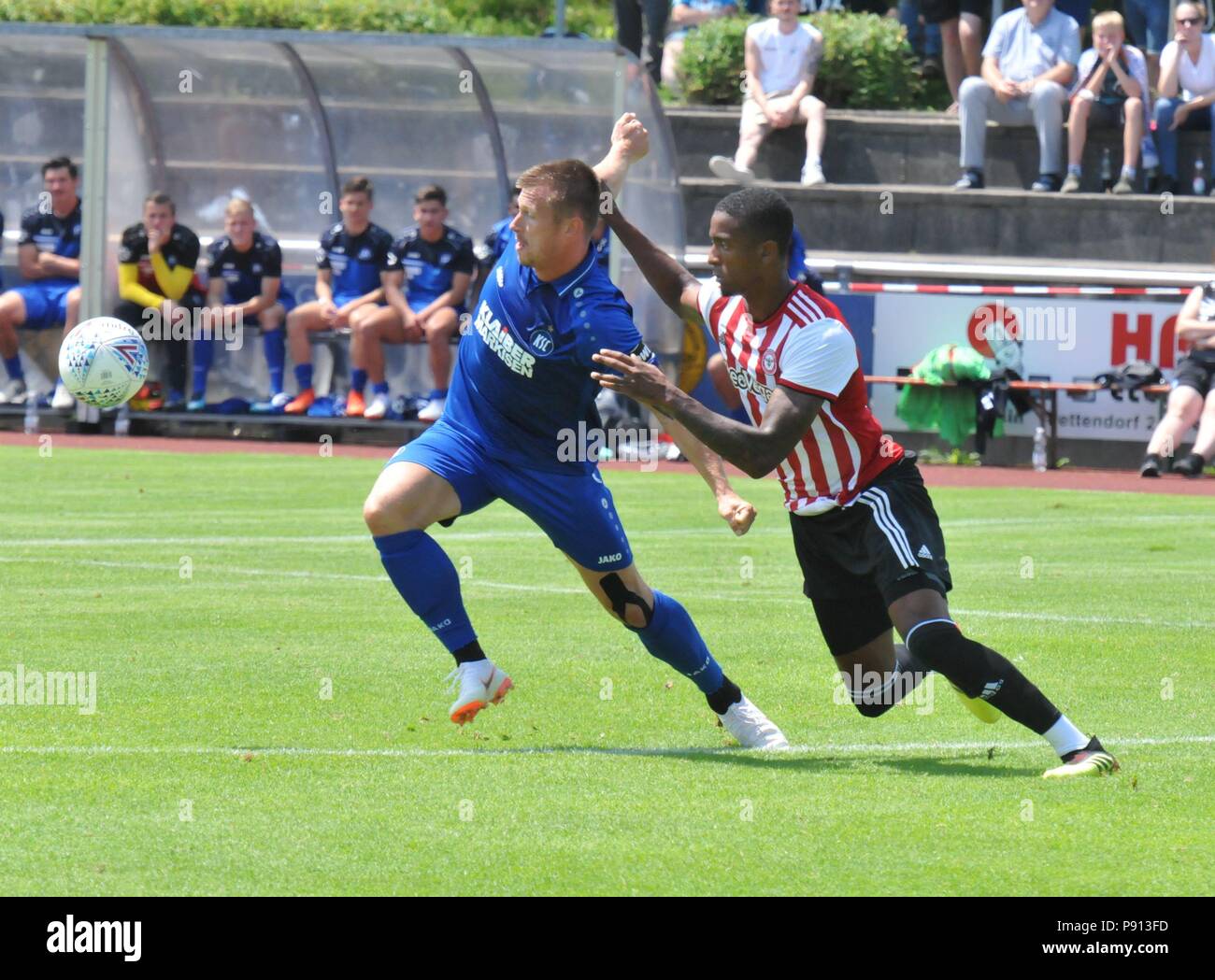KSC-Testspiel vs Brentford FC Third division germany team of karlsruher sc in friednly match against second division of england Brentford FC Stock Photo