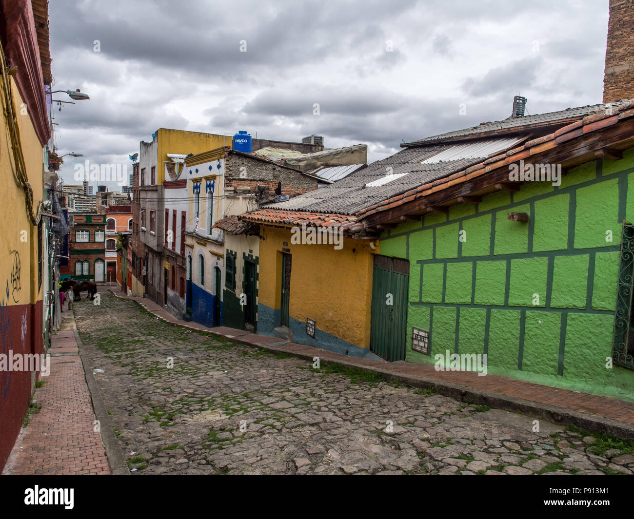 Bogota, Colombia May 01, 2016 Colourful houses in Bogota Stock Photo